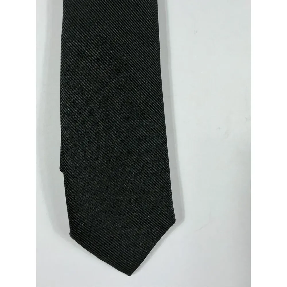 Cat & Jack Boys Zip Necktie Solid Black Adjustable Size Small/Medium